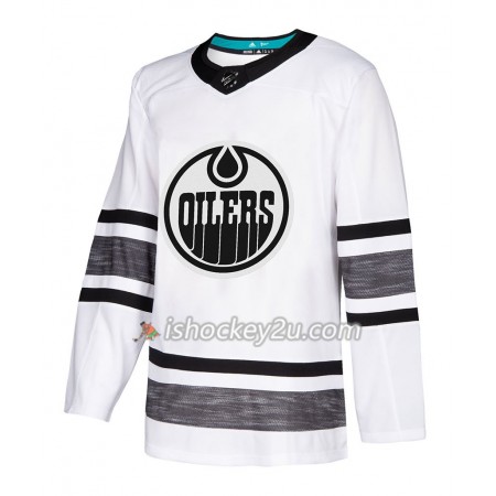 Mænd NHL Edmonton Oilers Trøje Blank Hvid 2019 All-Star Adidas Authentic